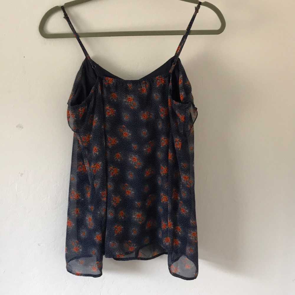 Navy Ruffle Tank - Picture 2 of 4